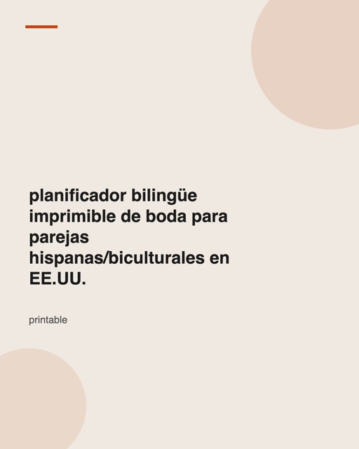 Cover of the bilingual printable wedding planner